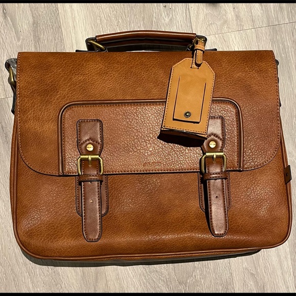 BROWN LEATHER ALDO MENS BAG - Picture 5 of 5
